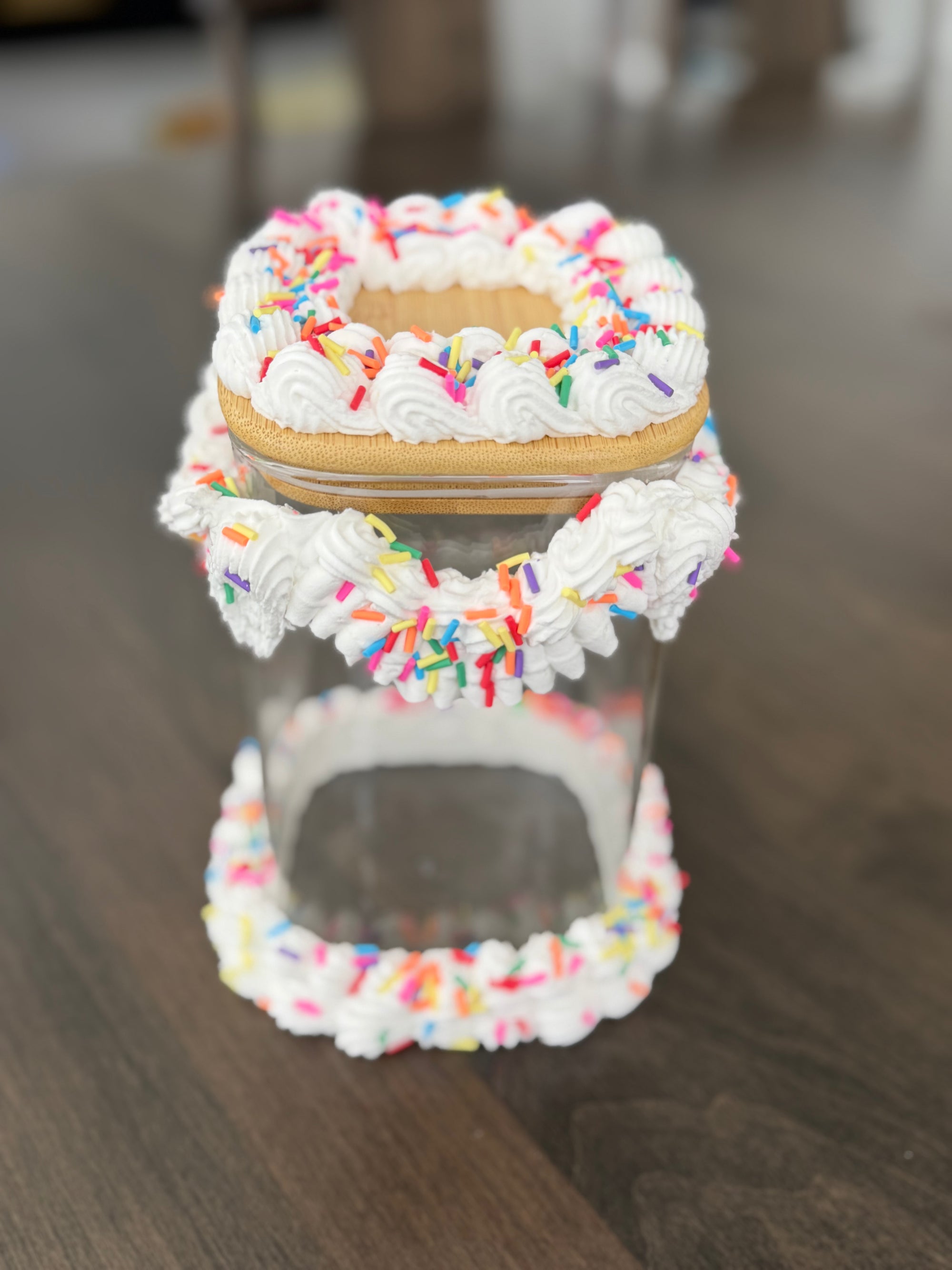 Fake Cake Glass Jar - Medium