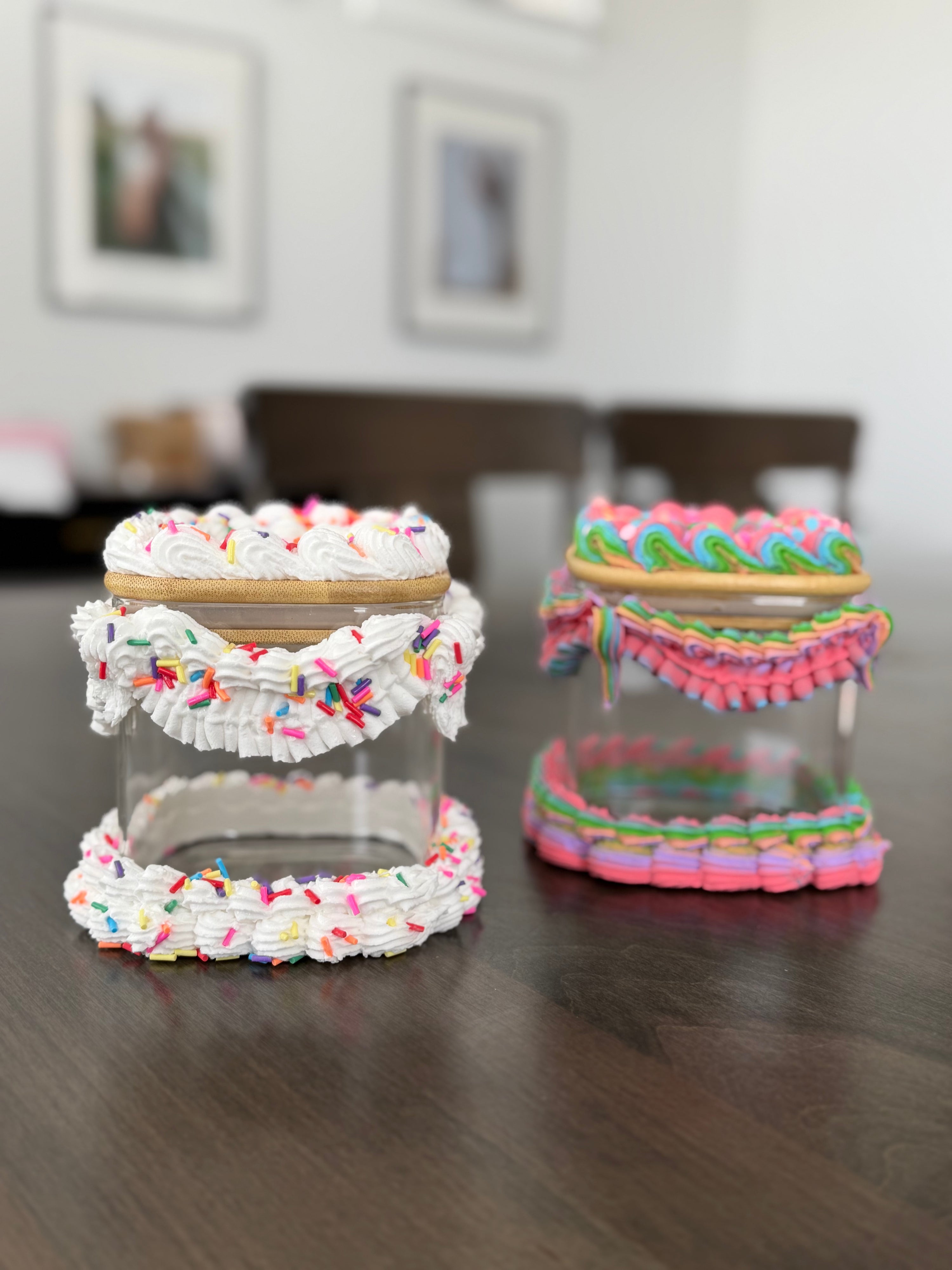 Fake Cake Glass Jar - Small