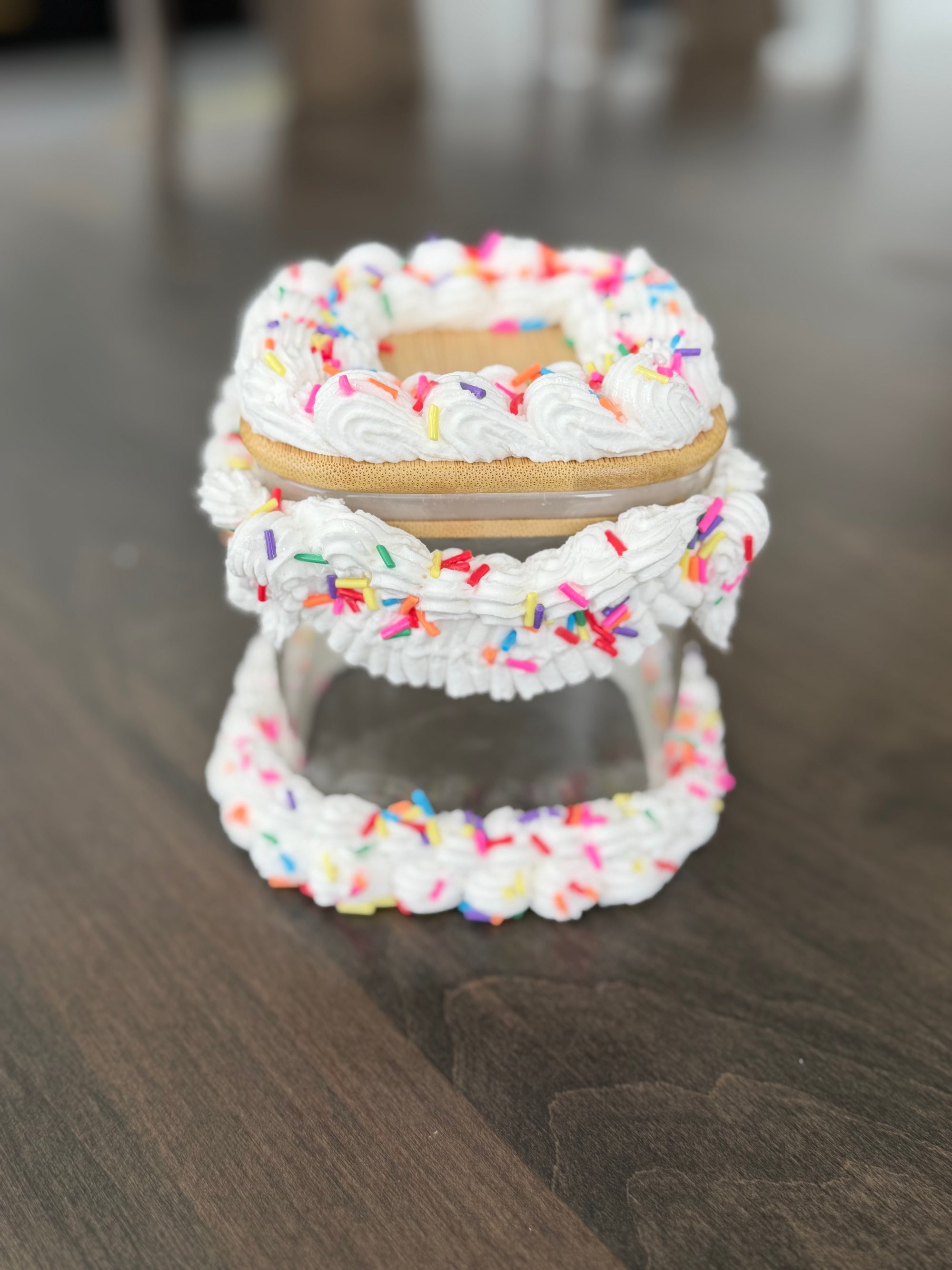 Fake Cake Glass Jar - Small